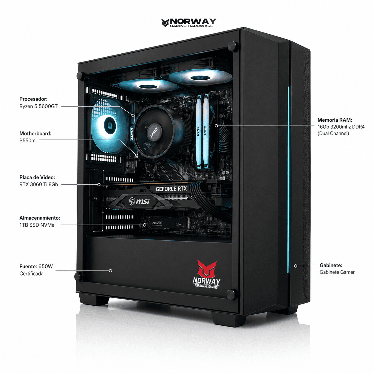 PC Gamer Intermedia | Ryzen 5 5600XT + RTX 3060 Ti
