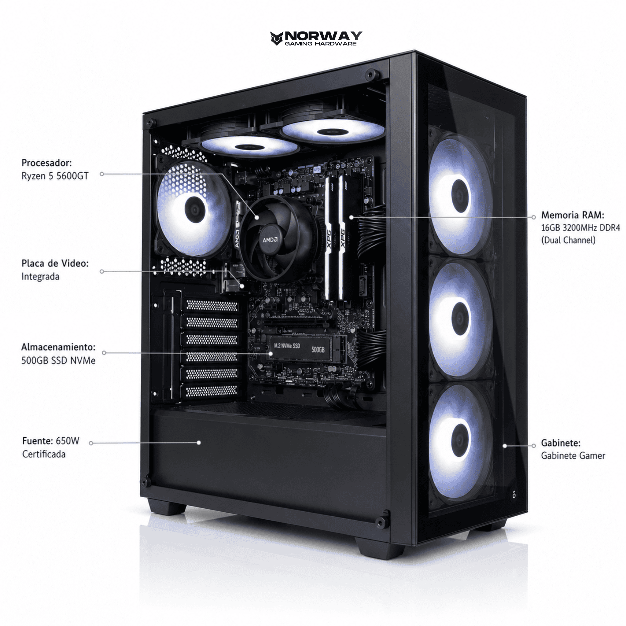 PC Gamer Starter | Ryzen 5 5600GT + Integrados